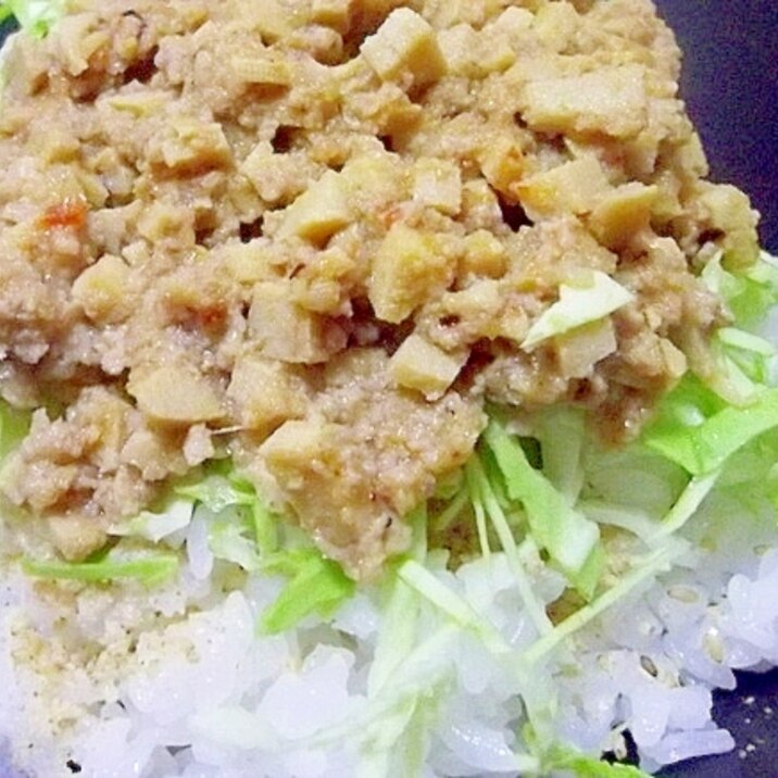 レンジで簡単♪ふわふわ♪合挽きそぼろ丼